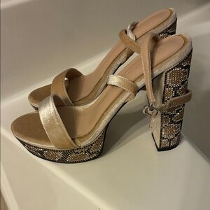 Elegant Velvet Platform Heels